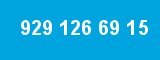 929 126 69 15 929 126 69 15